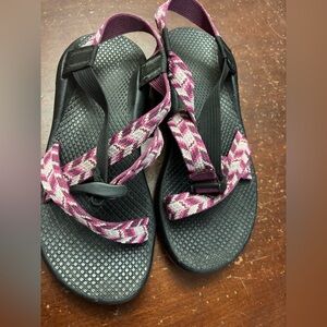 Chacos pink size cream 7 woman sandal vibram camping hiking outdoor